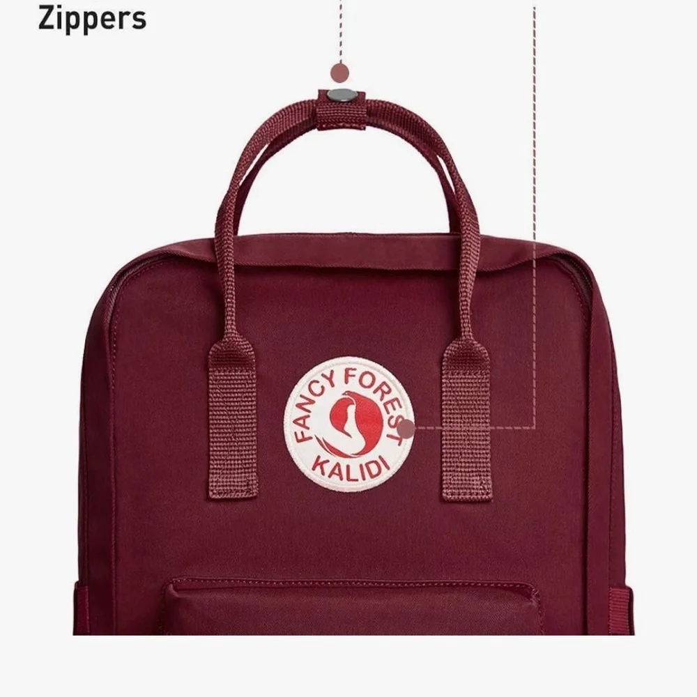 Kali Fancy Forest Red Backpack for Women - Picture 8 of 11